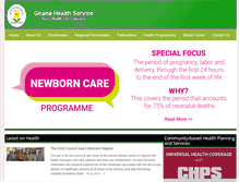 Tablet Screenshot of ghanahealthservice.org